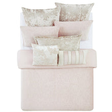 Load image into Gallery viewer, King Comforter + 2 Shams  Pink Melange Reversible Comforter Set SB1970
