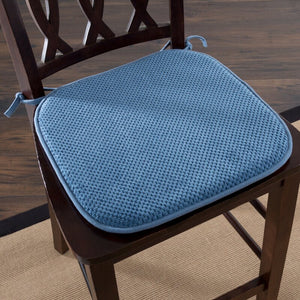 Memory Foam Pad Indoor Dining Chair Cushion, (Set of 3)
