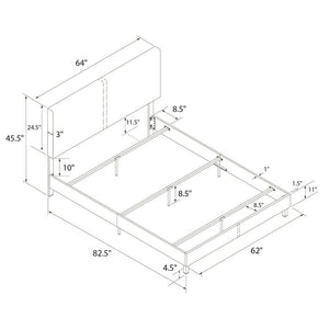 Mendez Upholstered Panel Standard Bed #1139HW