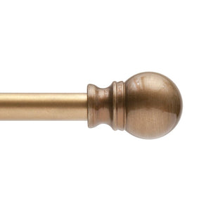 28" - 48" Brushed Brass Mendoza Single Curtain Rod (Set of 3) 1893AH