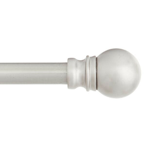 28" - 48" Brushed Nickel Mendoza Single Curtain Rod 1680AH