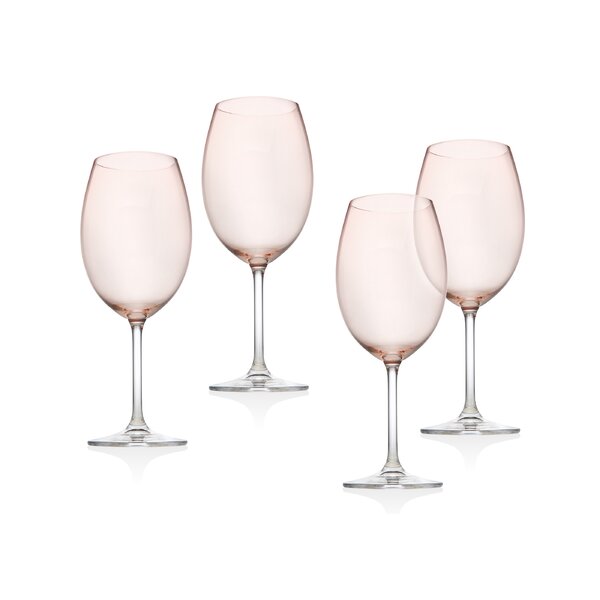Meridian Blush 12 oz. Crystal All Purpose Wine Glass (Set of 4) 604ND