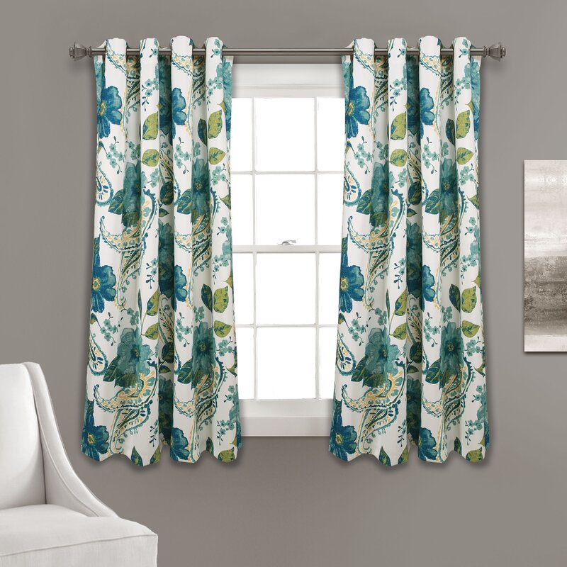 Merion Floral Room Darkening Thermal Curtain Panels (Set of 2) GL891 (2 boxes)