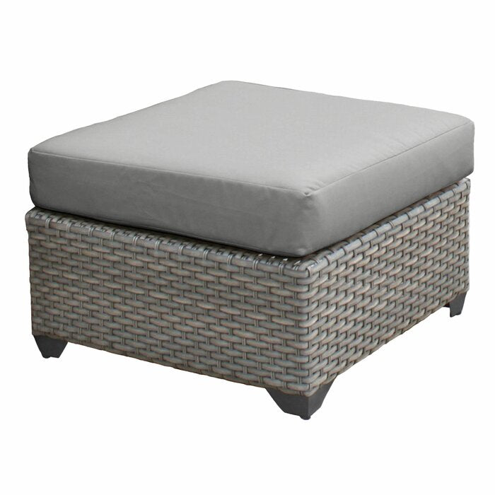 Merlyn Outdoor Ottoman with Cushion Gray