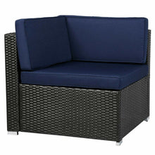 Merton 7 Piece Rattan Sectional Seating Group with Cushions AS IS SB284 2 BOXES