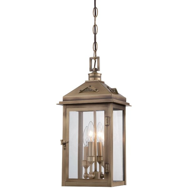 Merton Colonial Brass 4 -Bulb 18.75'' H Outdoor Hanging Lantern MRM2217