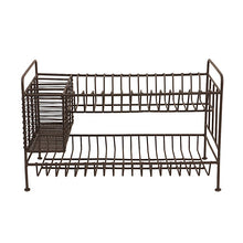 Load image into Gallery viewer, Metal Cast Iron 2 Tier Dish Rack

