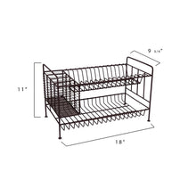 Load image into Gallery viewer, Metal Cast Iron 2 Tier Dish Rack
