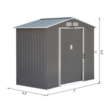Load image into Gallery viewer, Grey Metal Storage Shed (Part number: 845-030GY) 1659AH (2 boxes)
