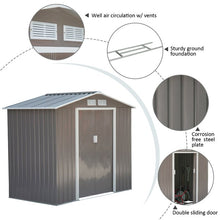 Load image into Gallery viewer, Grey Metal Storage Shed (Part number: 845-030GY) 1659AH (2 boxes)
