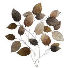 Load image into Gallery viewer, Metal Textured Leaf Wall Décor 1970CDR
