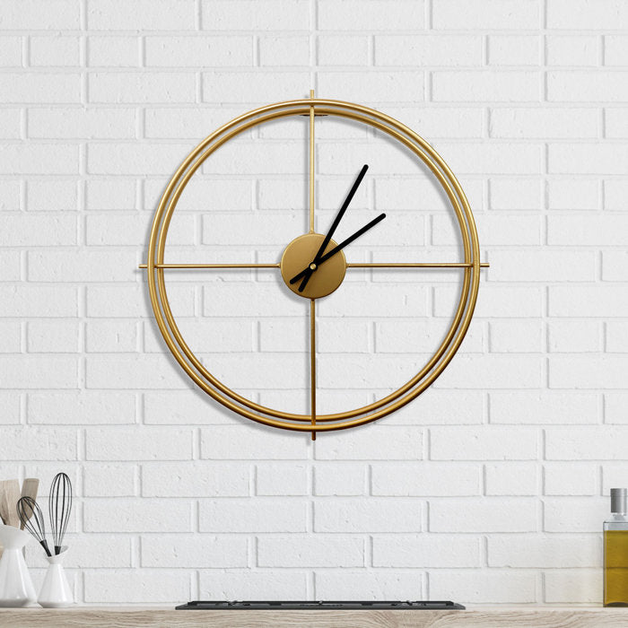 Gold Metal Wall Clock