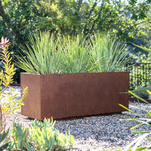 Load image into Gallery viewer, 16&quot; H x 60&quot; W x 15&quot; D Metallic Series Corten Steel Planter Box
