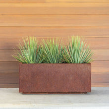 Load image into Gallery viewer, 16&quot; H x 60&quot; W x 15&quot; D Metallic Series Corten Steel Planter Box
