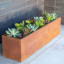 Load image into Gallery viewer, 9&quot; H x 48&quot; W x 9&quot; D Metallic Series Corten Steel Planter Box
