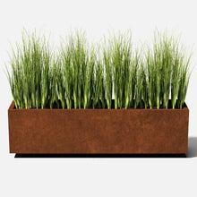 Load image into Gallery viewer, 16&quot; H x 60&quot; W x 15&quot; D Metallic Series Corten Steel Planter Box
