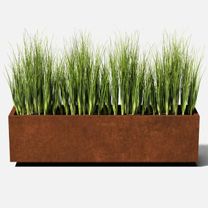 16" H x 60" W x 15" D Metallic Series Corten Steel Planter Box