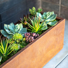 Load image into Gallery viewer, 9&quot; H x 48&quot; W x 9&quot; D Metallic Series Corten Steel Planter Box
