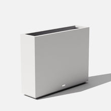 Load image into Gallery viewer, 30” H x 38” W x 10” D White Metallic Series Galvanized Powder Coated Steel Planter Box
