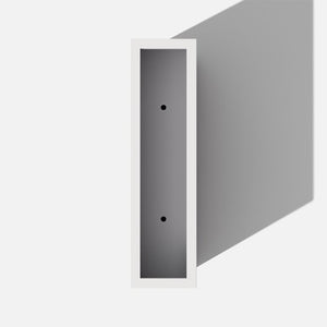 30” H x 38” W x 10” D White Metallic Series Galvanized Powder Coated Steel Planter Box