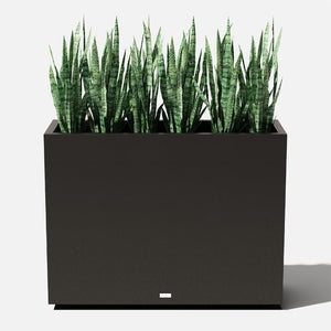 32" H x 42" W x 16" D Metallic Series Galvanized Powder-Coated Steel Planter Box