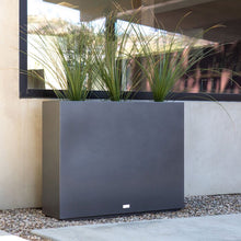 Load image into Gallery viewer, 30” H x 38” W x 10” D Metallic Series Galvanized Powder-Coated Steel Planter Box
