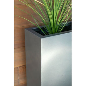 30” H x 38” W x 10” D Metallic Series Galvanized Powder-Coated Steel Planter Box