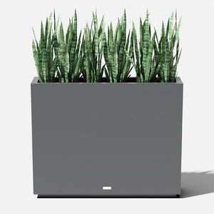 30” H x 38” W x 10” D Metallic Series Galvanized Powder-Coated Steel Planter Box