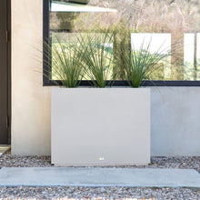 Load image into Gallery viewer, 30” H x 38” W x 10” D White Metallic Series Galvanized Powder Coated Steel Planter Box
