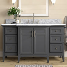 Load image into Gallery viewer, Metz Maple Gray 60" Single Bathroom Vanity Set AS IS (SB1518)(OUT OF BOX)
