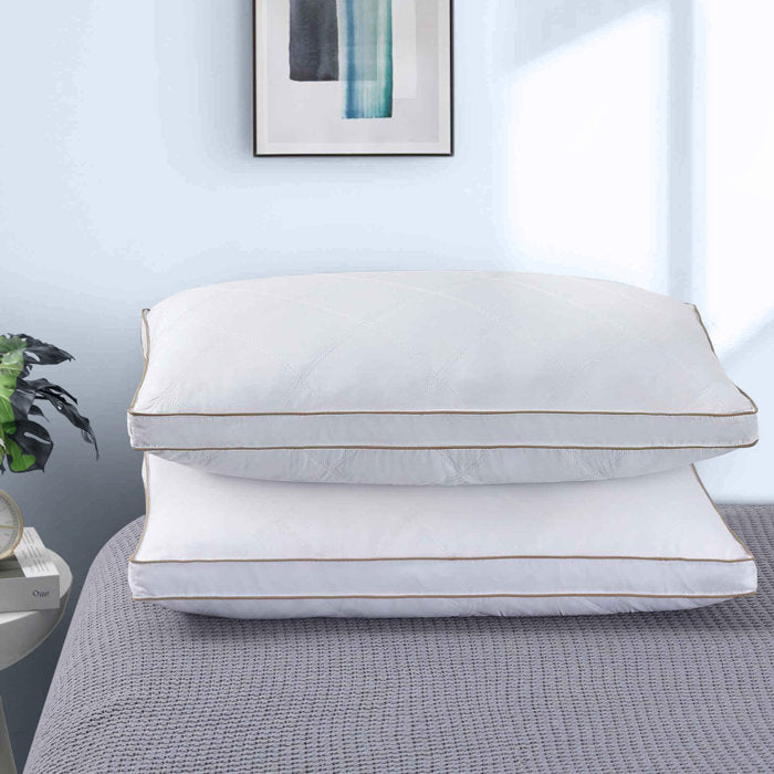 SET OF 2  King Michaud Feather and Down Medium Support Pillow