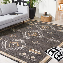Load image into Gallery viewer, Mickie Area Rug in Black / Ivory, Rectangle 5&#39; x 8&#39;
