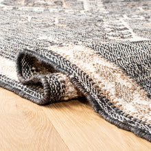 Load image into Gallery viewer, Mickie Handmade Flatweave Jute/Sisal Black / Ivory Rug, Rectangle 8&#39; x 10&#39;
