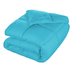 Twin/Twin XL Winter Blue Microfiber Reversible Comforter