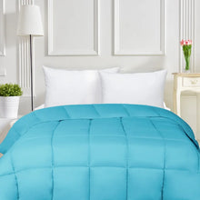 Load image into Gallery viewer, Twin/Twin XL Winter Blue Microfiber Reversible Comforter
