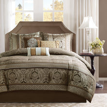 Load image into Gallery viewer, Microfiber Traditional 7 Piece Comforter Set, EC1174
