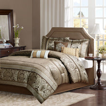 Load image into Gallery viewer, Microfiber Traditional 7 Piece Comforter Set, EC1174
