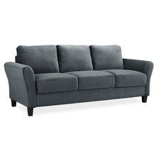 Load image into Gallery viewer, Celestia Microfiber / Microsuede 78.75" Flared Arm Sofa Dark Gray #906HW
