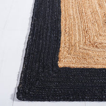 Load image into Gallery viewer, Middleton Striped Handmade Flatweave Area Rug in Beige/Black, Rectangle 5&#39; x 8&#39;
