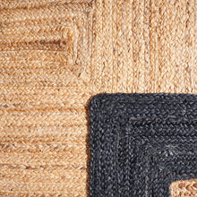 Load image into Gallery viewer, Middleton Striped Handmade Flatweave Area Rug in Beige/Black, Rectangle 5&#39; x 8&#39;
