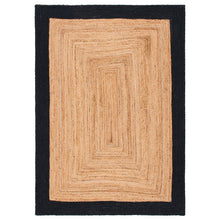 Load image into Gallery viewer, Middleton Striped Handmade Flatweave Area Rug in Beige/Black, Rectangle 5&#39; x 8&#39;
