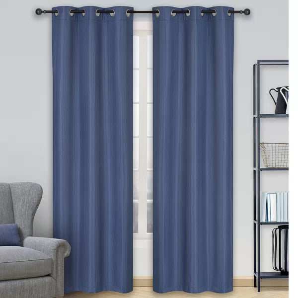 Miera Solid Room Darkening Thermal Grommet Curtain Panels (Set of 2)