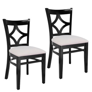 Mignone Solid Wood Side Chair (Set of 2), Color: Black, #6406