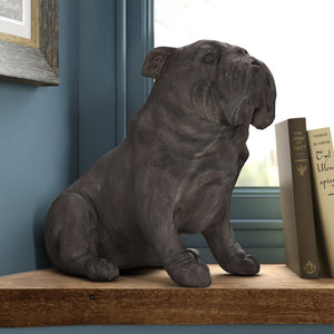 13" H x 17" W x 9" D Mikkelson Sitting Bulldog Figurine 2933AH