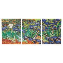 Load image into Gallery viewer, 24&quot; H x 36&quot; W x 2&quot; D Miko Irises by Vincent Van Gogh - 3 Piece Wrapped Canvas Print (Set of 3)
