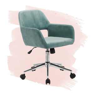 Mila Task Chair Aqua/Chrome AS IS 3003RR