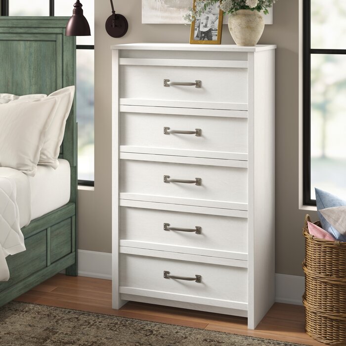 Millom 5 Drawer Chest Ivory Oak #1232HW