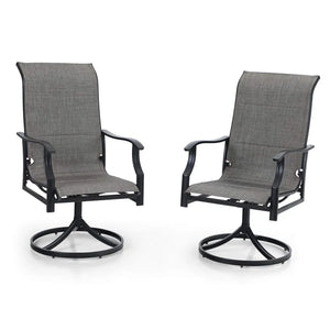 Milnor Swivel Patio Dining Armchair (Set of 2)