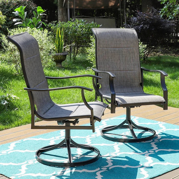 Milnor Swivel Patio Dining Armchair (Set of 2)