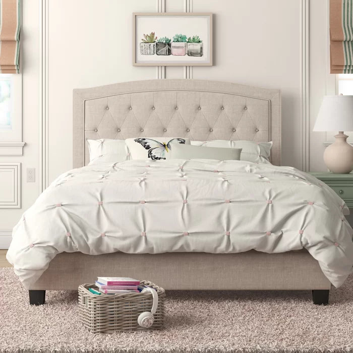 Kirtley tufted upholstered low profile standard bed deals